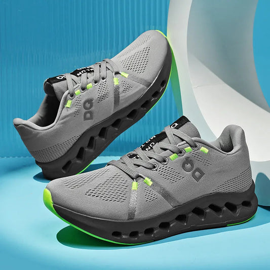 New Running Shoes Men Mesh Lightweight Flat Outdoor Gym Jogging Shoes Comfortable Original Tennis Shoes Cushioning Sneakers Man Good Vibrations