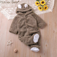 Humor Bear Autumn Cartoon Style Winter Long Sleeve Baby Boys Girls Rompers Toddler Kids Playsuit Jumpsuits Baby Clothes Good Vibrations