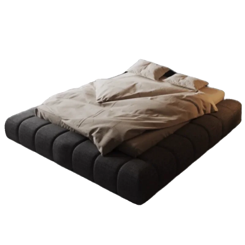 Frame High End Bed Aesthetics Tatami Minimalist Wedding Confortable Bed Master Bedroom Fashionable Design Muebles Furniture Good Vibrations