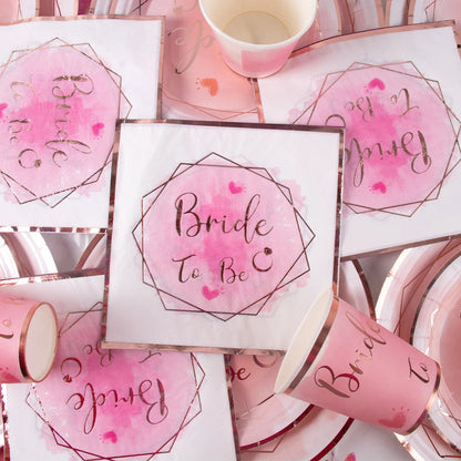 Bachelorette Party Team Bride To Be Tableware Cups Plate Bridal Shower Gift Bride to be Hen Wedding Decorations Adult Supplies Good Vibrations
