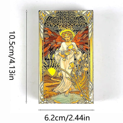 Tarot Card A 78 Cards Deck Classic Occult Divination Cards Game For Beginners,Ideal for Divination, Meditation & Gift Good Vibrations