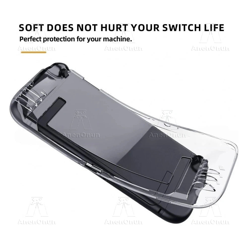 Transparent TPU Case for Switch 2 Shockproof Anti-Scratch Non-Slip Premium Semi-Wrap Protective Cover Ultra-Clear Soft Shell Good Vibrations