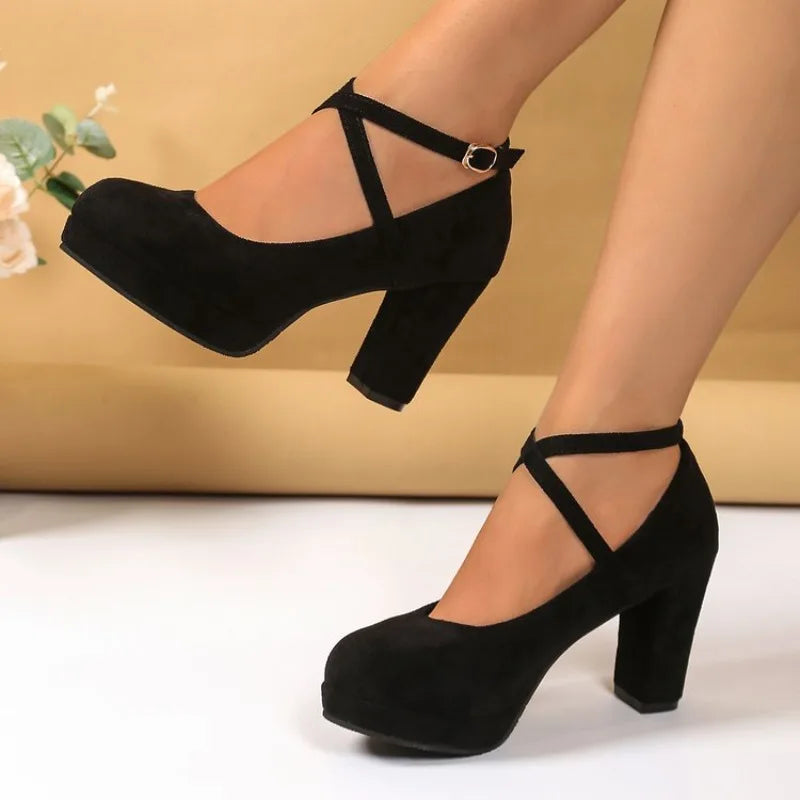Women's High Heels  Shoes Dress Pumps Strap Heeled Party Wedding Office Shoes Female Big Size 2026 Good Vibrations