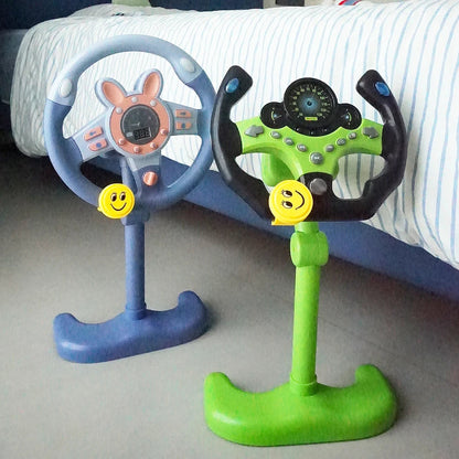 Electric Simulated Driving Steering Three-Dimensional Portable Wheel Copilot Toy Light And Sound Educational Children's Gifts Good Vibrations