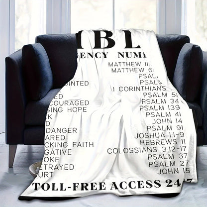 1 Bible verse blanket - religious soft and light warm blanket, digital printing gift for men and women, Christian message gift, Good Vibrations