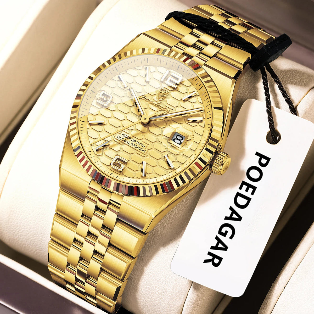 POEDAGAR Elegant Women's Watches High Quality Luxury Watch For Ladies Luminous Waterproof Date Women Quartz WristWatch Reloj+Box Good Vibrations