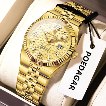 POEDAGAR Elegant Women's Watches High Quality Luxury Watch For Ladies Luminous Waterproof Date Women Quartz WristWatch Reloj+Box Good Vibrations
