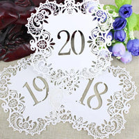 10pcs/set Table Numbers 1-10 11-20 Table Number Cards for Weddings Party Banquet Good Vibrations