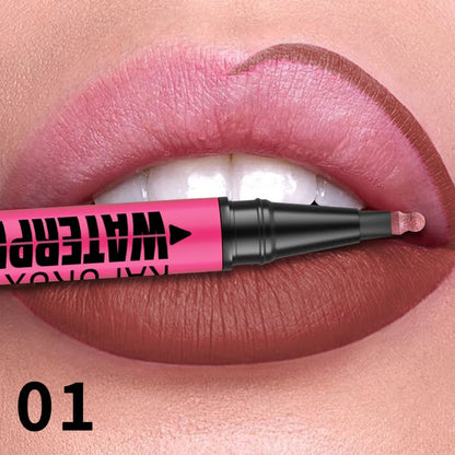 1PC Liquid Matte12-Color Lipliner Pencil Waterproof Plumping Stain Lipstick Natural Lip Liner Outline Lips Contour Makeup Good Vibrations