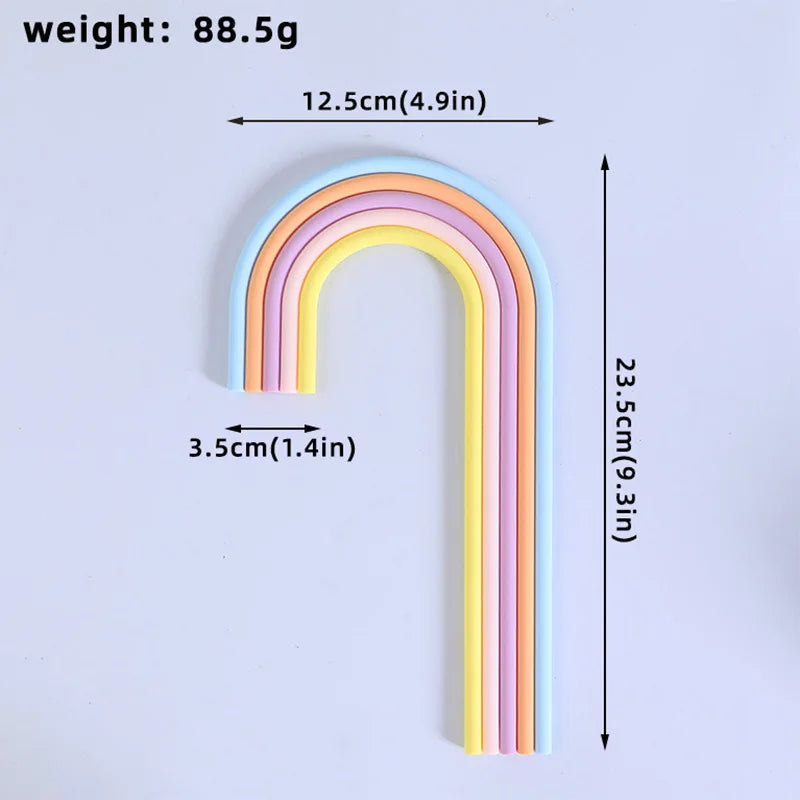 Rainbow Cake Toppers Cake Decorations for Wedding Baby Shower Girls Boys Rainbow Theme Birthday Party Supplies Good Vibrations