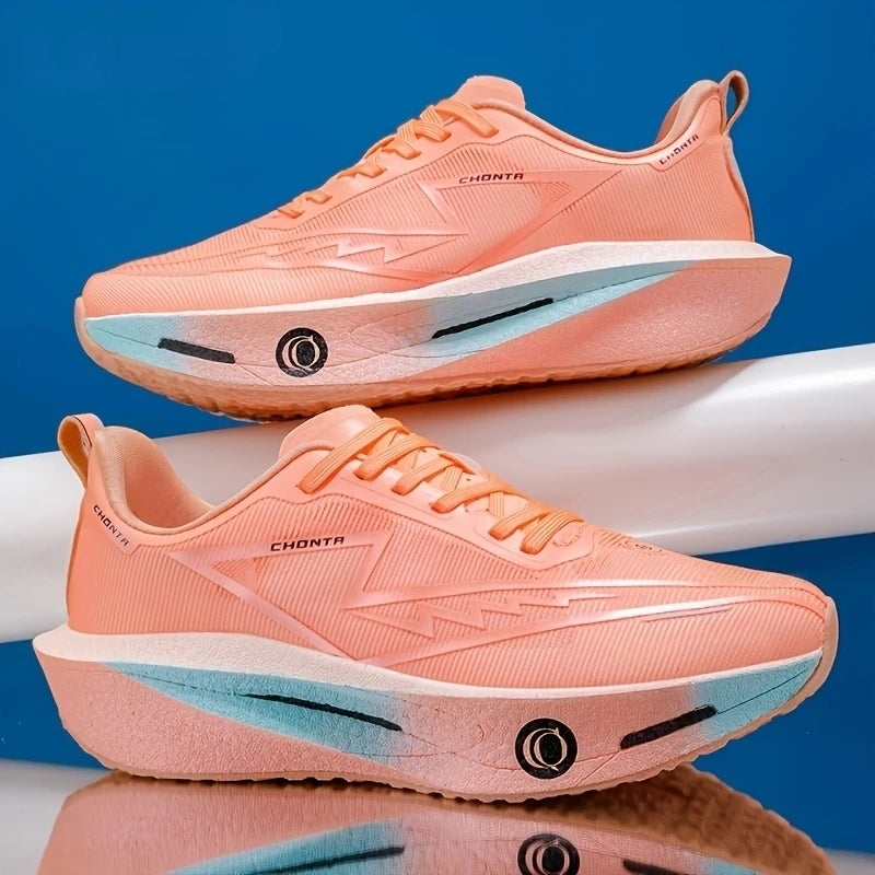 Men's Fashionable Casual Comfortable Sports Running Shoes - Breathable Fabric Upper, Non-Slip, Wear-Resistant, Shock-Absorbing Sole, Round-Toe Lace-Up Casual Running Shoes, Suitable for All Seasons Good Vibrations