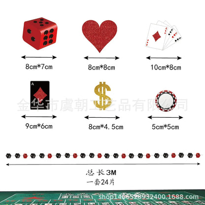 Casino Theme Party Decorations Las Vegas Hanging Poker Cube Dice Hanging Casino Party Ceiling for Casino Night Decor Supplies Good Vibrations