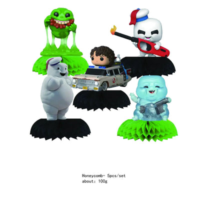 Ghostbuster Balloon Cake Topper Birthday Party Decorations Disposable Tableware Cups Plates Banners Baby Shower Supplies Toy Good Vibrations