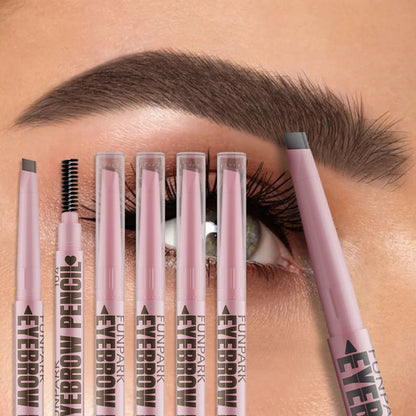 2 in 1 Professional Eyebrow Pencil Eye Makeup for Women 5 Colors Waterproof Long Lasting Eyebrow Brush Eye Brow Pen Cosmetic Gif Good Vibrations