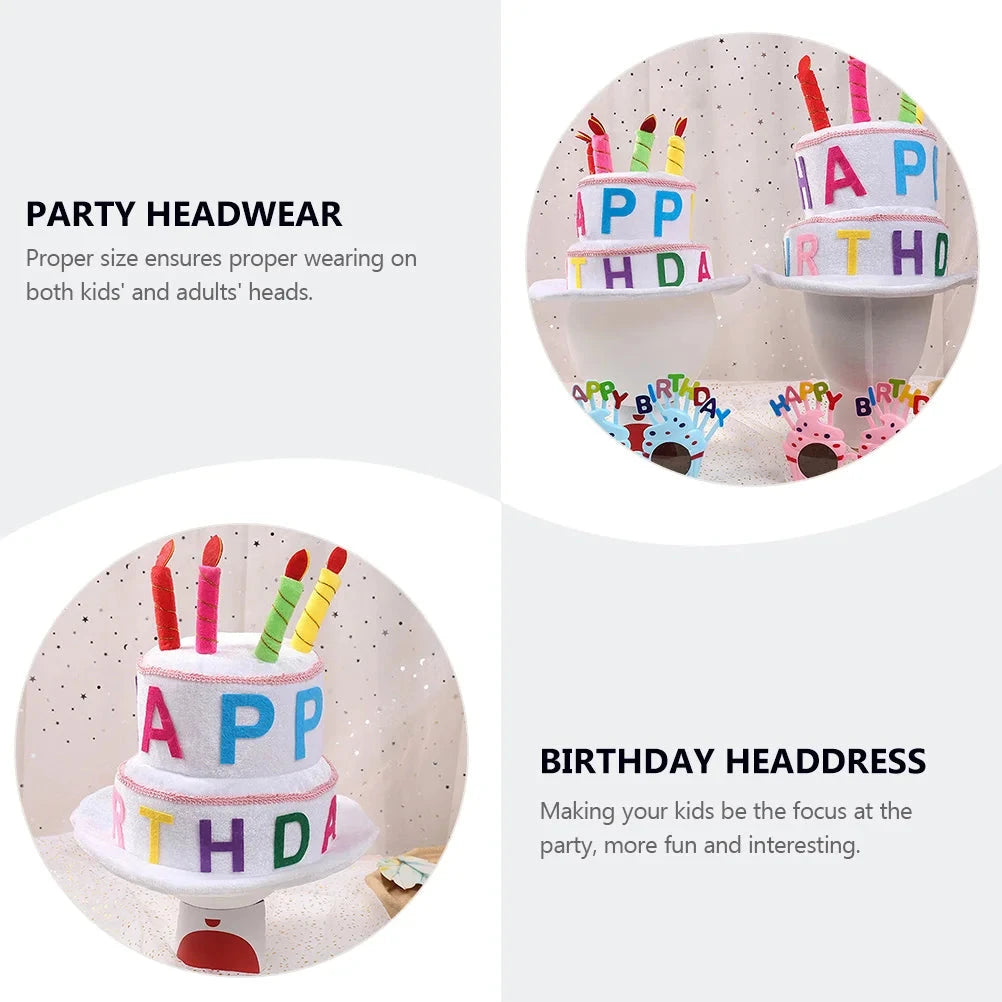 Birthday Hat Headwear Headdress Party Supplies Decorative for Kids Caps Children Hats Good Vibrations