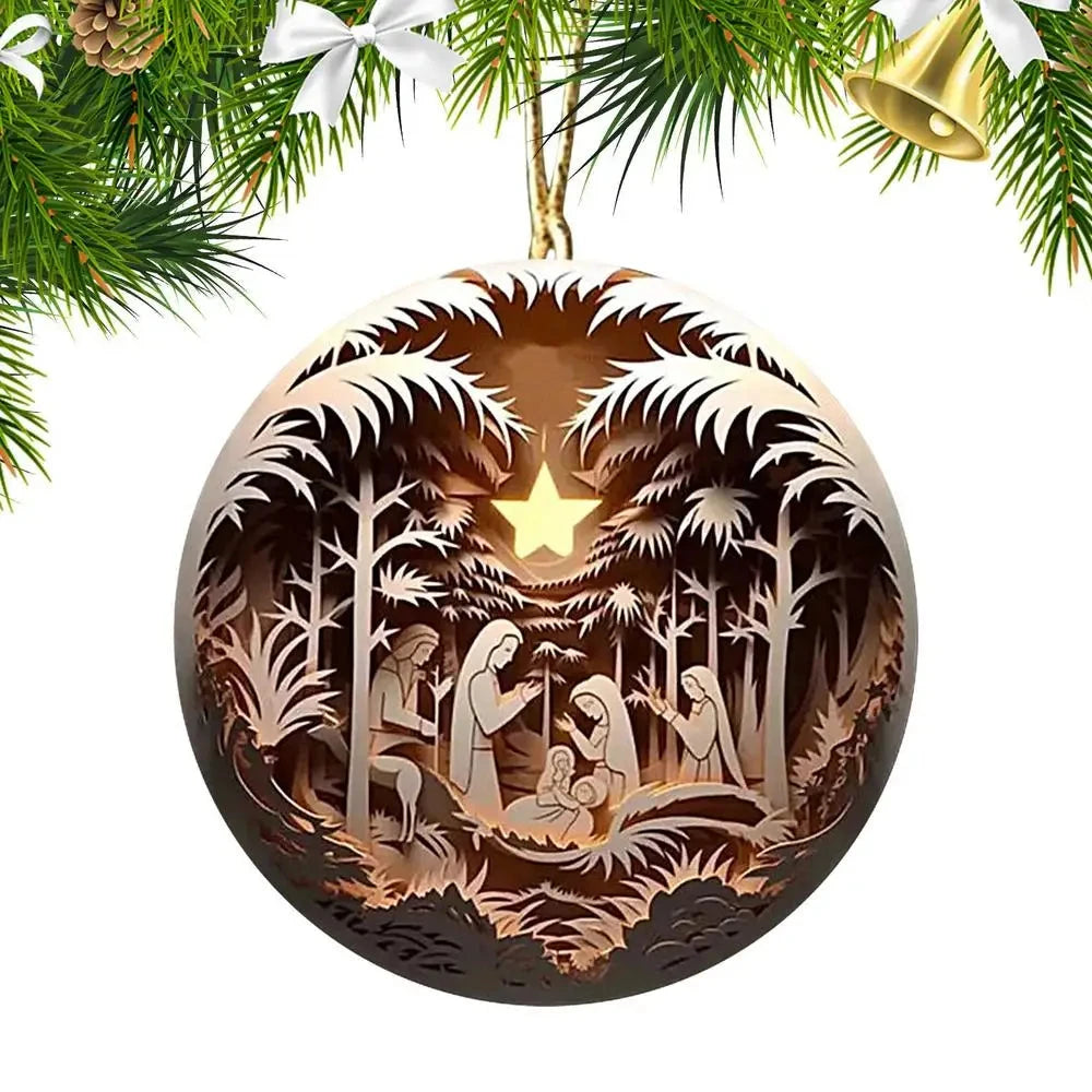 Christmas Tree Pendant Jesus Christ Hanging Ornaments Christmas Tree Ornament Christian Gifts Exquisite Xmas Ornaments Good Vibrations