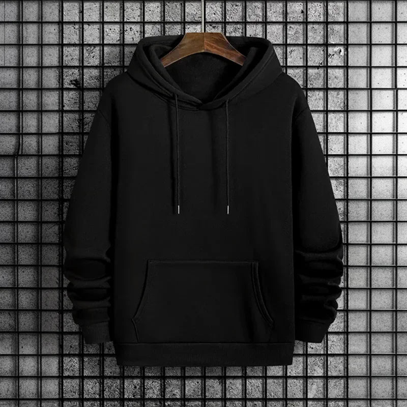 2026 New in Men's Sportswear Solid Color Hoodie + Sweatpants Urban Casual Fashion Tracksuit Fall/winter Comfort Warm Soft Outfit Good Vibrations