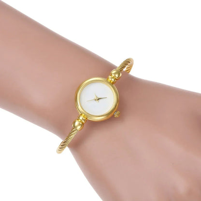 Watch for Women Small Gold Bangle Bracelet Luxury Watches Stainless Steel Ladies Quartz Wrist Watch Brand Casual Women Reloj Good Vibrations
