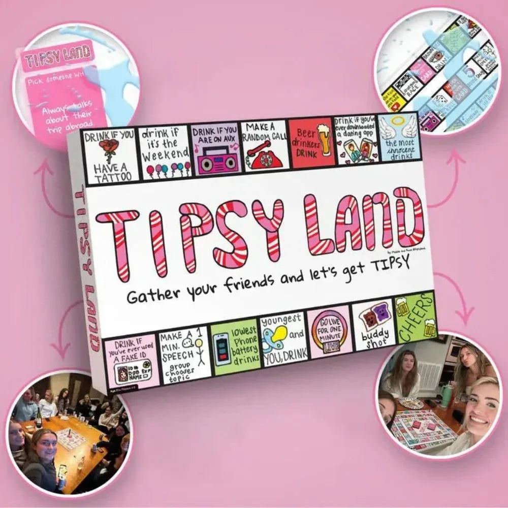 Party Gift of Tipsy Land Party Board Games Fun Drinking Games for Friends Good Vibrations