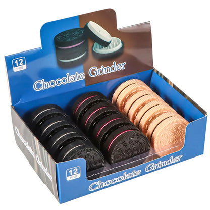 60MM Herb Grinder Plastic Cookie Biscuit  Crusher Hand Muller Cigarette Chocolate Grinder Crusher Tobacco Smoking Good Vibrations Adult Super Store