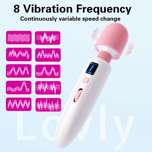 AV Vibrator for Women Clitoris Stimulator Heating Powerful Female G spot Massager Digital Display USB Rechargeable Sex Toy Adult Good Vibrations Adult Super Store