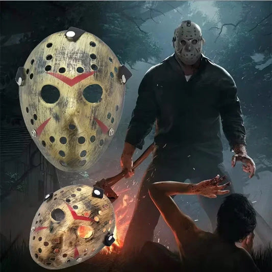 Halloween Gift Movie Hockey Mask Scary Mask Halloween Party Cosplay Masks For Adult Men Popular Halloween Mask Holiday Supplies Good Vibrations
