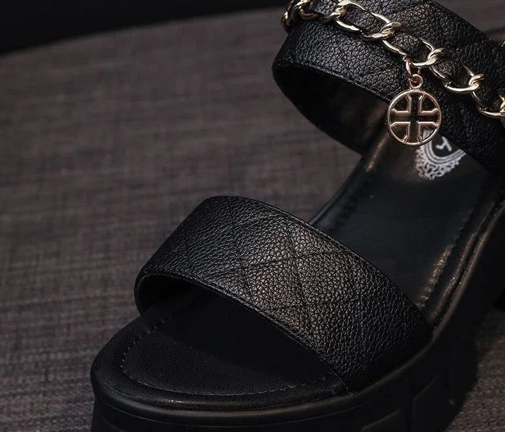 Heeled High Heels Roman Style Pumps Woman Shoes Sabot Sandals for Women Anti Slip Hot Wholesale Summer Offers Shoe Sales Good Vibrations
