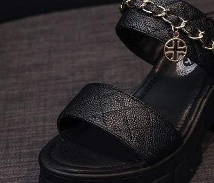 Heeled High Heels Roman Style Pumps Woman Shoes Sabot Sandals for Women Anti Slip Hot Wholesale Summer Offers Shoe Sales Good Vibrations