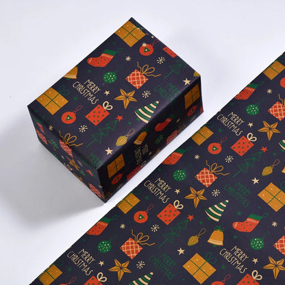 Christmas Gift Wrapping Paper Flower Bouquet Packing Kraft Paper DIY Crafts Paper Christmas New Year Party Packaging Decoration Good Vibrations