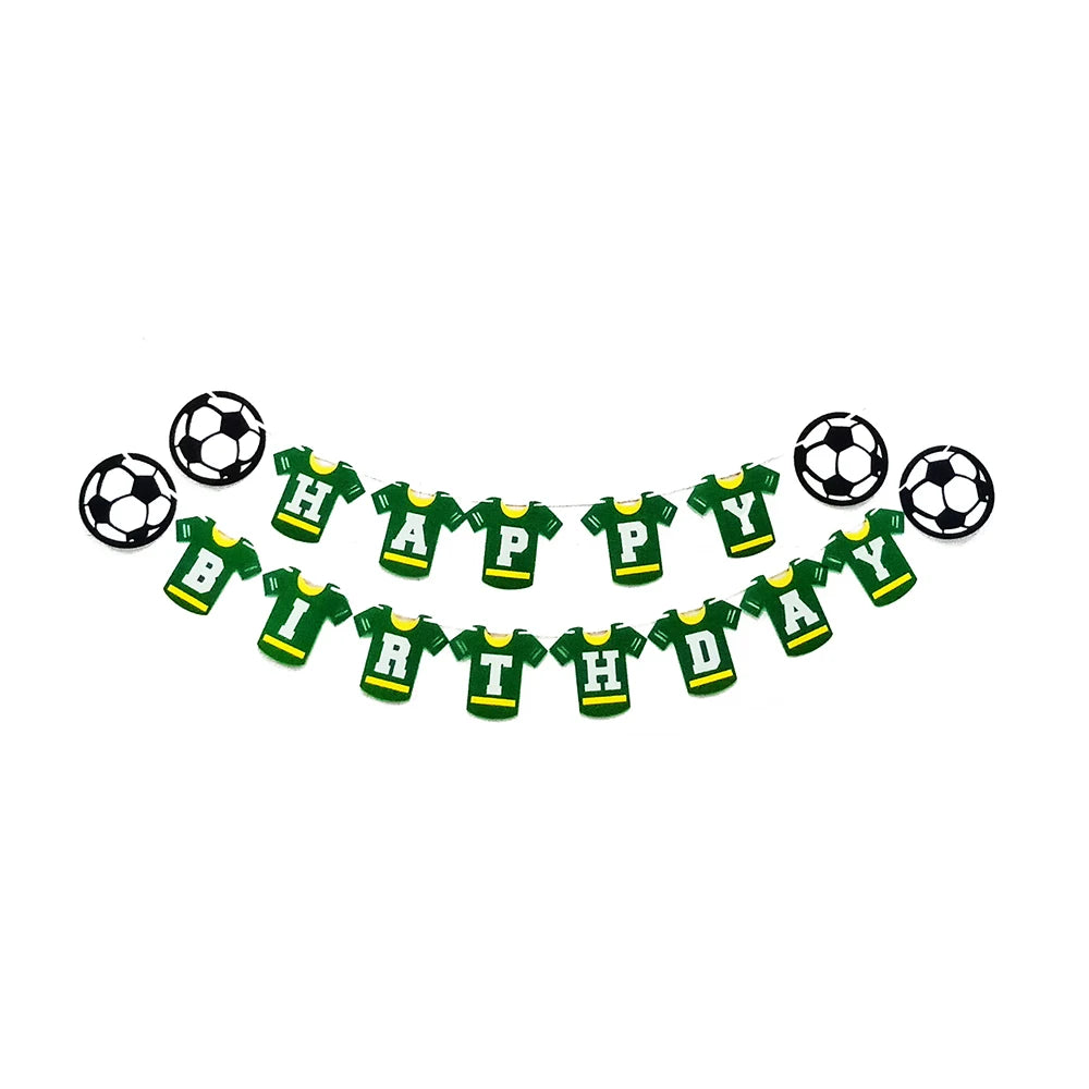 Soccer Party Disposable Tableware Paper Plates Cups Napkins Tablecloth Soccer Birthday Party Decoration Good Vibrations
