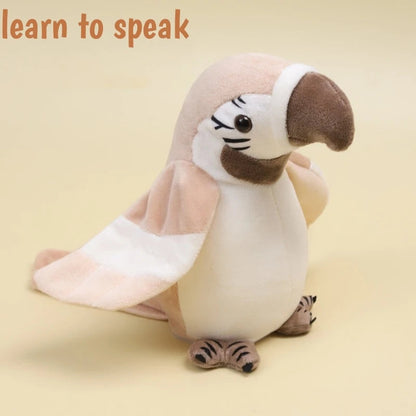 Talking Parrot Toy Interactive Stuffed Animal Plush Toy for Kids Record Parrot Repeat What You Say Funny Bird Toy Children Gift Good Vibrations