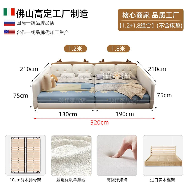 Upholstered Headboard Beds Waterproof Minimalist Luxury Modern Bed Double Frames Muebles Para El Hogar Furniture Decoration Good Vibrations