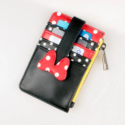 Cute Bow Dot High-Quality Zipper Wallet, Fashionable Personalized Card Holder, Stylish Coin Purse, Trendy Accessory for Daily Good Vibrations