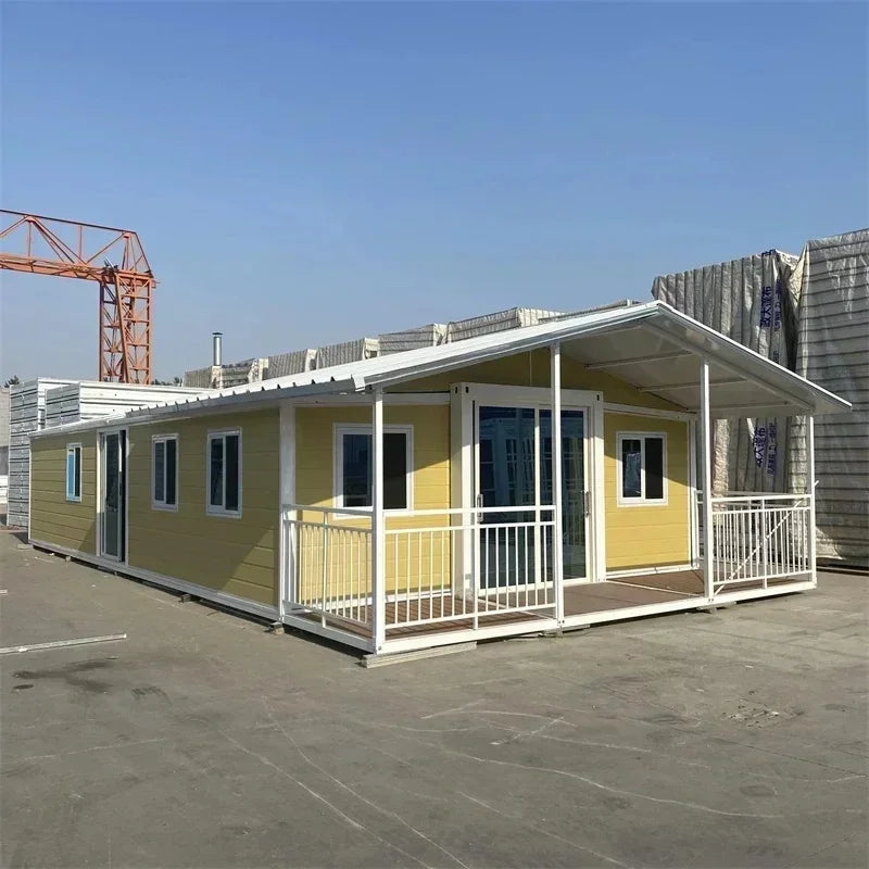 Portable Expandable Container House for Family Leisure with 2-3 Bedrooms, Parent-Child Homestay Venue, 40ft 20ft Tiny House. Good Vibrations