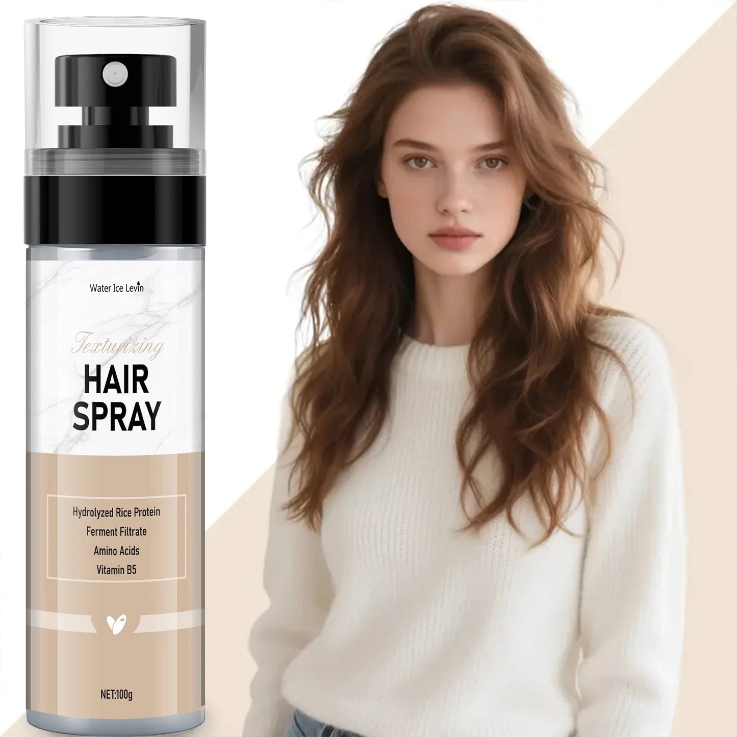 Texturizing Hair Spray - Contains Rice Protein, Moisturizing and Repairing Care, Amino Acids, Vitamin B5, Winter Hair Care Good Vibrations