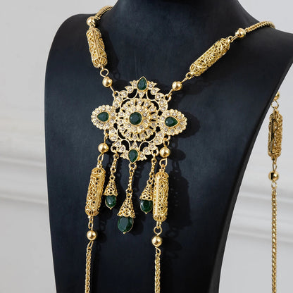 A Kraft Bridal Shoulder Chain Jewelry With Carved Metal Pattern Handmade Arabic Gorgeous Wedding Dress Body Chain In Middle East Good Vibrations