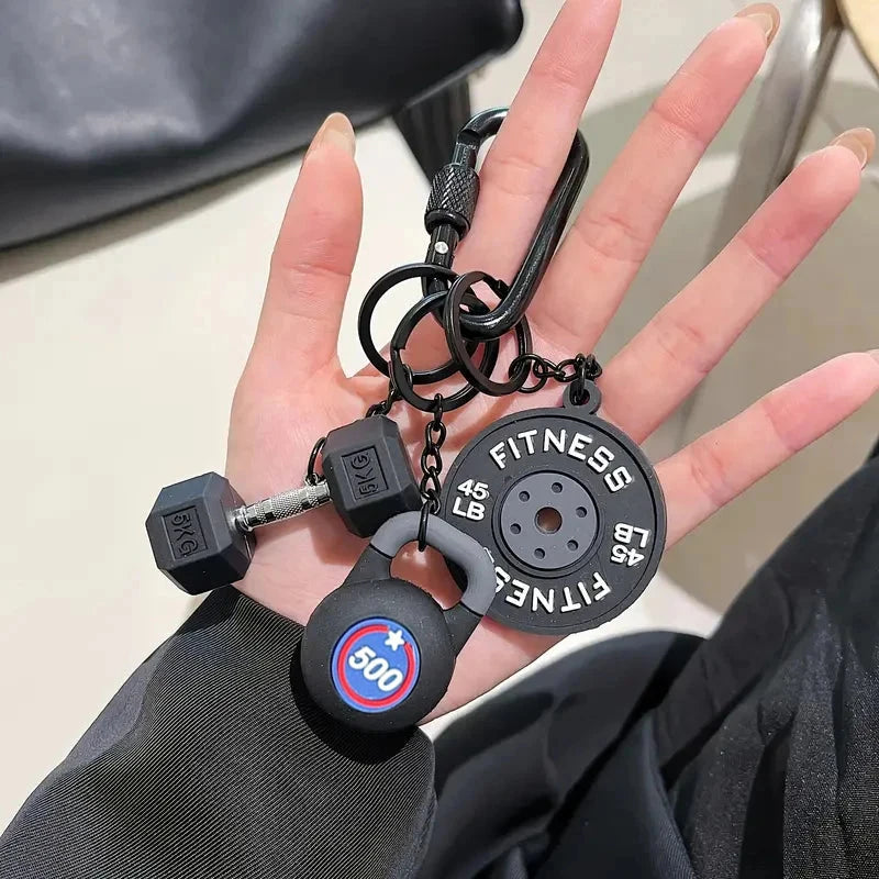 Fitness Keychain,Colorful Gym Bag Charm for Fitness Lovers, Motivational Fitness Gym Key ring,Workout Keychain Gifts Good Vibrations
