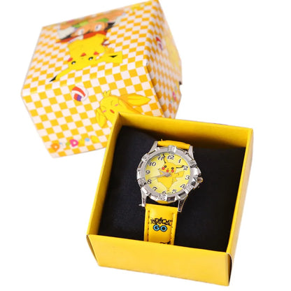 Pocket Monster Pikachu Fashion Cosplay Watch Creative Boys Girls Children's Anime Cartoon Birthday Gifts with Box Good Vibrations