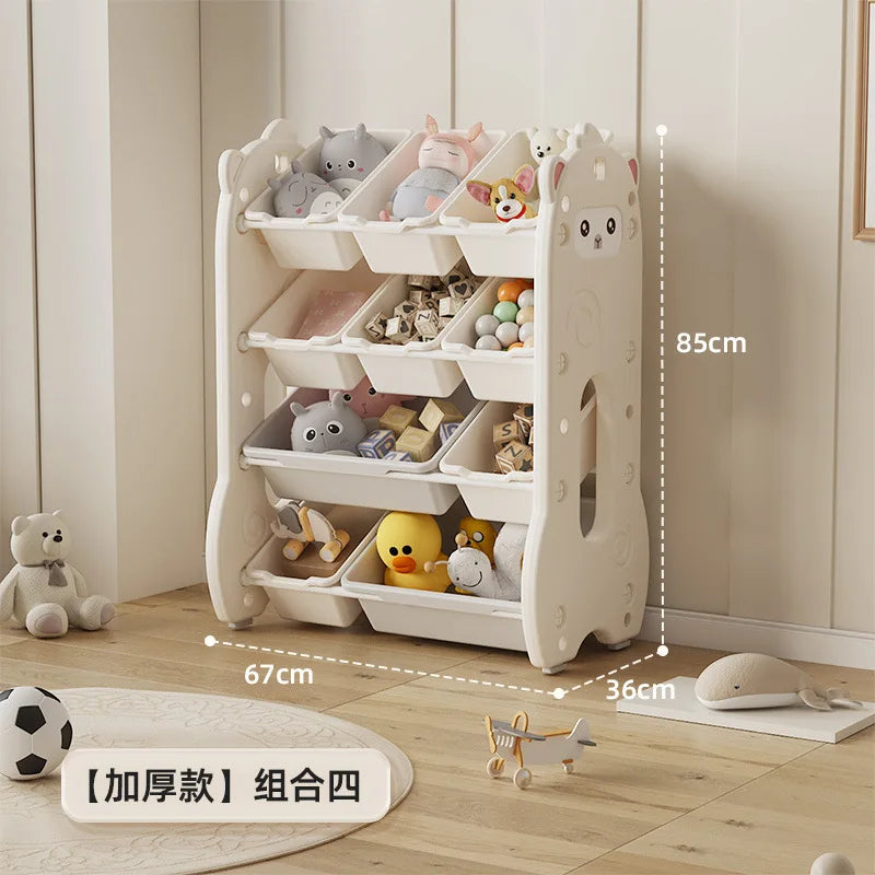 Children's toy storage  large capacity classification multi-layer storage rack baby locker Shelf organizer Children's bookshelve Good Vibrations