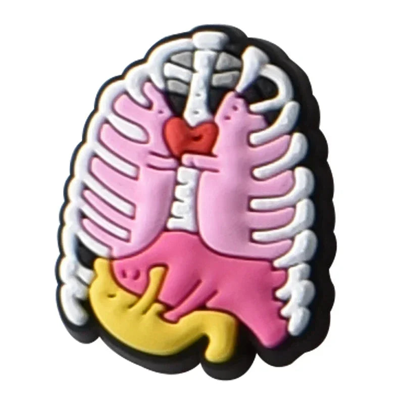 Shoe Charms for Crocs Accessories Organ Medical Care Shoes Charm for Croc Decorations Pins Men Accessory Jeans Woman Clogs Clips Good Vibrations