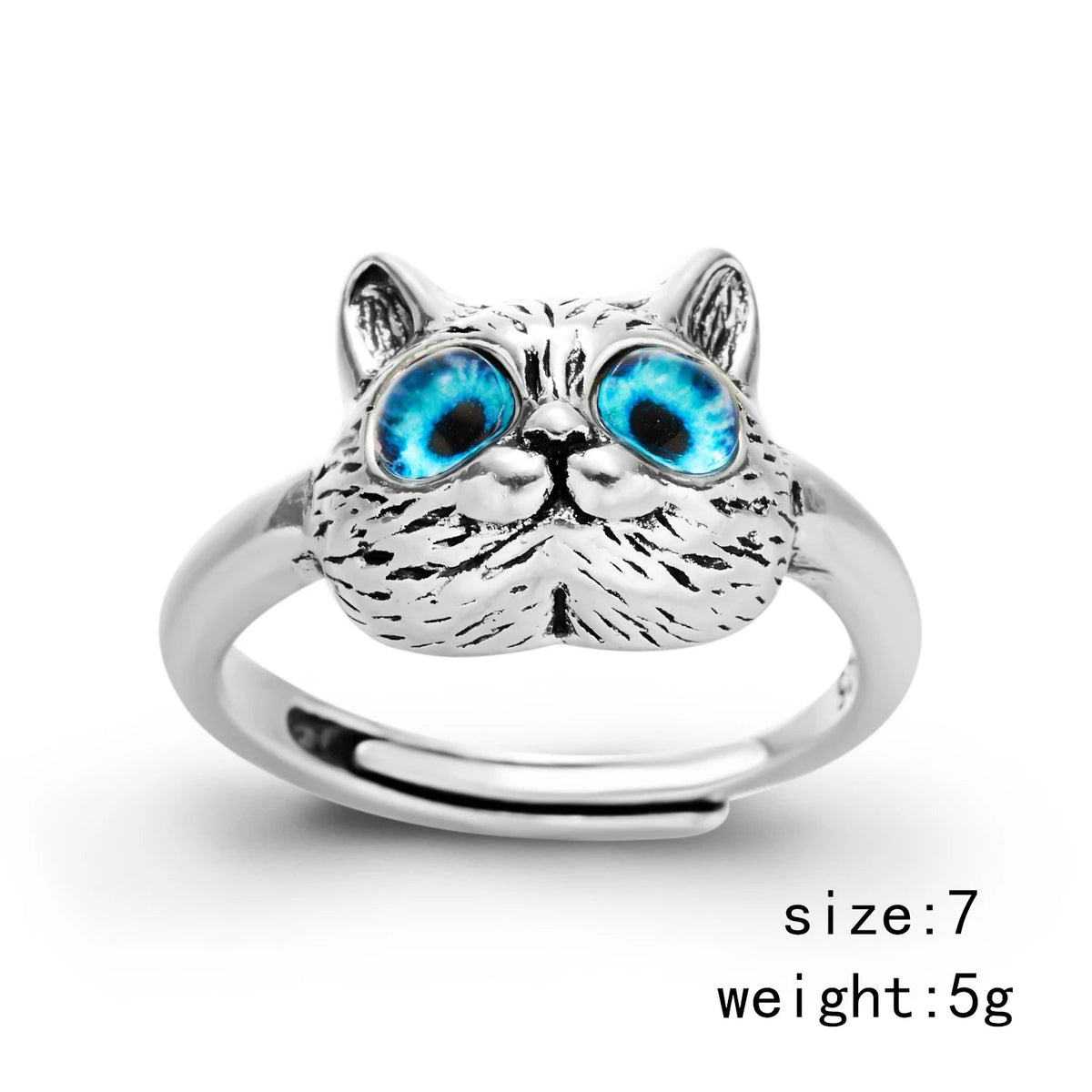 Funny Tongue Out Frog Animal Rings For Men Women Vintage Green Blue Eyes Silver Plated Opening Ring Goth Fashion Party Jewelry Good Vibrations