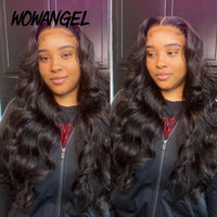 Wow Angel 7x7 HD Lace Closure Wigs 34inch Body Wave Wigs Remy Hair 6x6 HD Lace Closure Human Hair Wigs Pre Plucked Glueless Wigs Good Vibrations