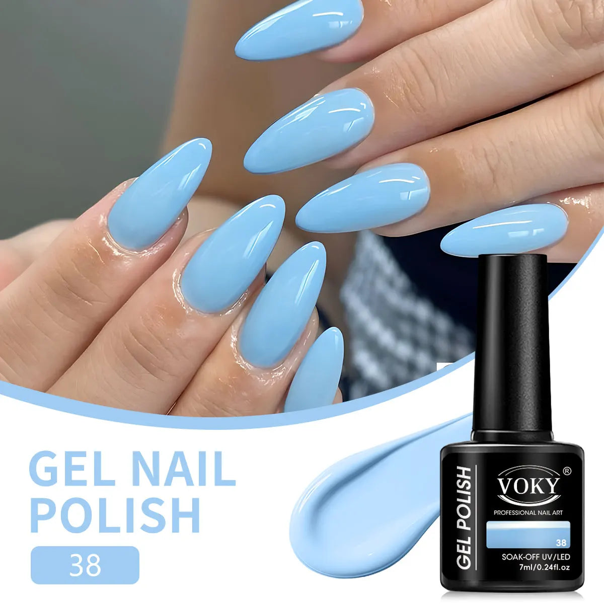 VOKY 12 PCS Gel Nail Polish - Shiny Finish - Safe Ingredients - Suitable for Nail Trimming at Home and in Beauty Salons Good Vibrations