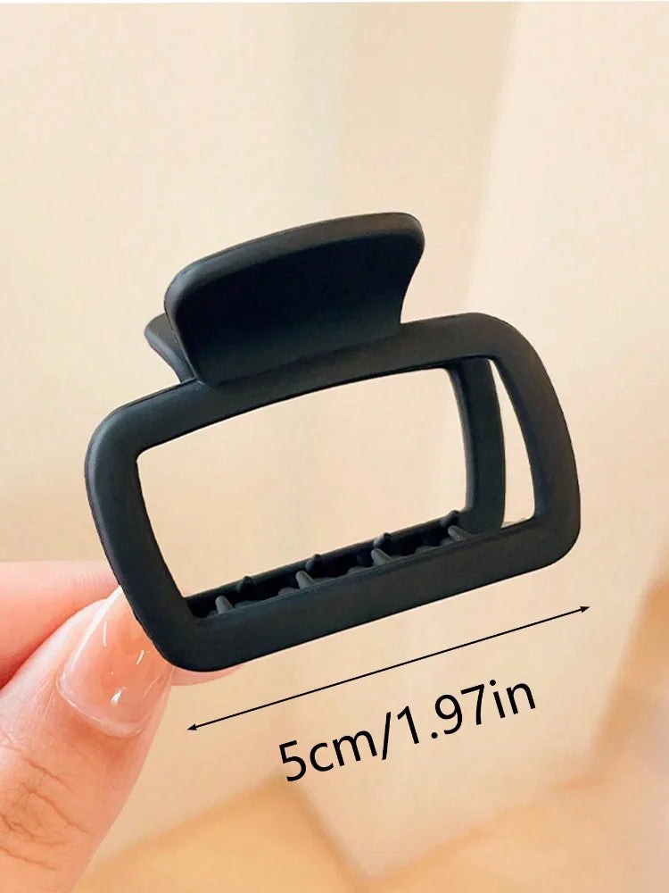 4pcs Women's Square Lightweight Hair Claw Clip Fashionable Elegant Hair Accessory Clip Suitable Hair Styling Makeup Good Vibrations