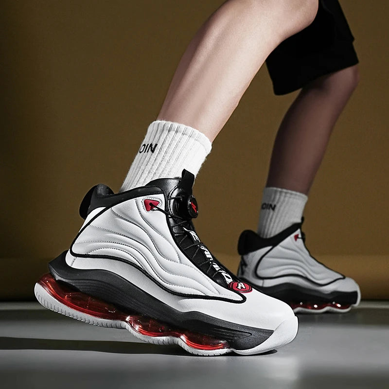 Men's Basketball Shoes Breathable Cushioning Non-Slip Wearable Runing Shoes Gym Training Athletic Basketball Sneakers for Women Good Vibrations