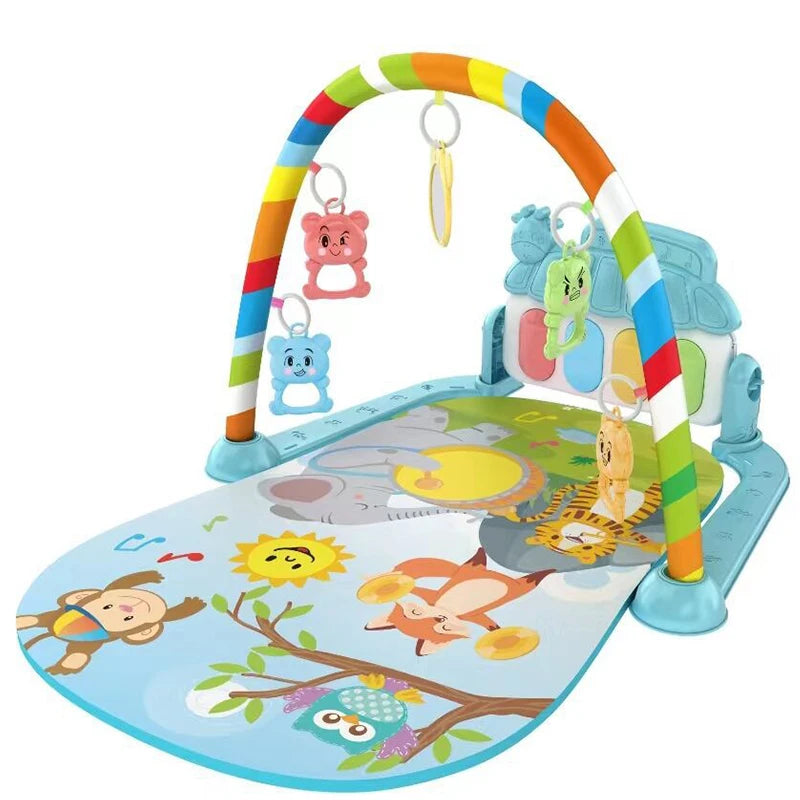 Baby fitness stand toy, newborn baby music, pedal piano, crawling mat, baby toy Good Vibrations