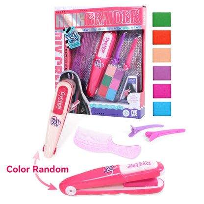 Children's Simulated Hair Dyeing Stick Set DIY Hair and Makeup Tools Girl's House Hair Accessories and Makeup Toy Gifts Good Vibrations