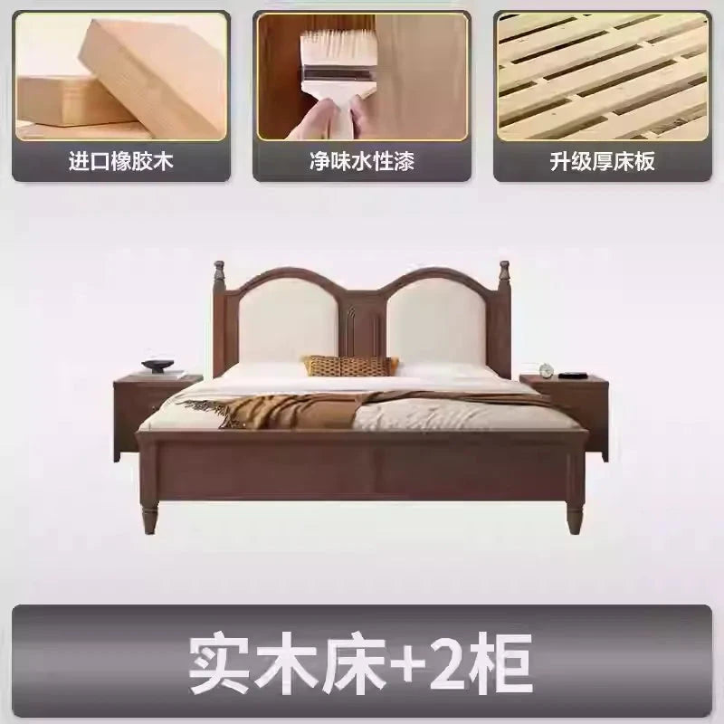 Europian Bedroom Bed Aesthetic Unique Nightstands Headboards Bed Modern Storage Cama Elastica Pula Pula Home Accessories Good Vibrations