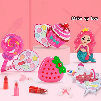 Girls Make Up Set Toys Beauty Makeup Tools Children Pretend Play Toys Safe Non Toxic Dressing Cosmetic Nail Polish Toys Gifts Good Vibrations