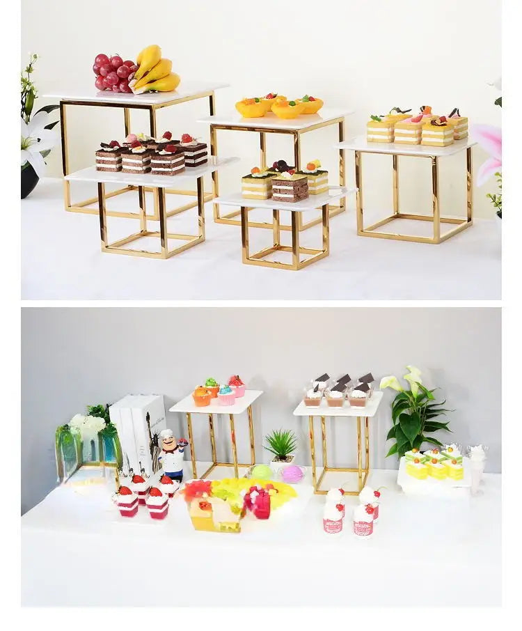 Wedding Buffet Cake Sweet Food Bread Cake Flower Dessert Holder Dessert Table Cake Stand Buffet Banquet Tea Break Metal Holder Good Vibrations
